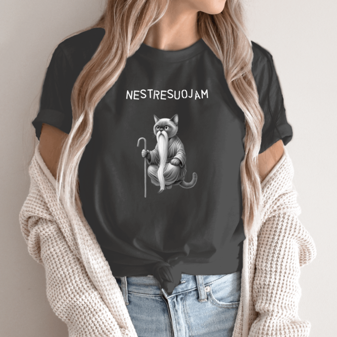 Unisex marškinėliai su spauda „Meistras katinas“ - Image 11