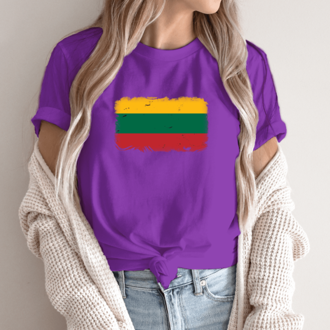 Unisex marškinėliai su spauda „Vėliava“ - Image 6