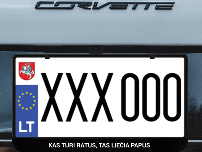 Kvadratinis numerių rėmelis „Kas turi ratus”