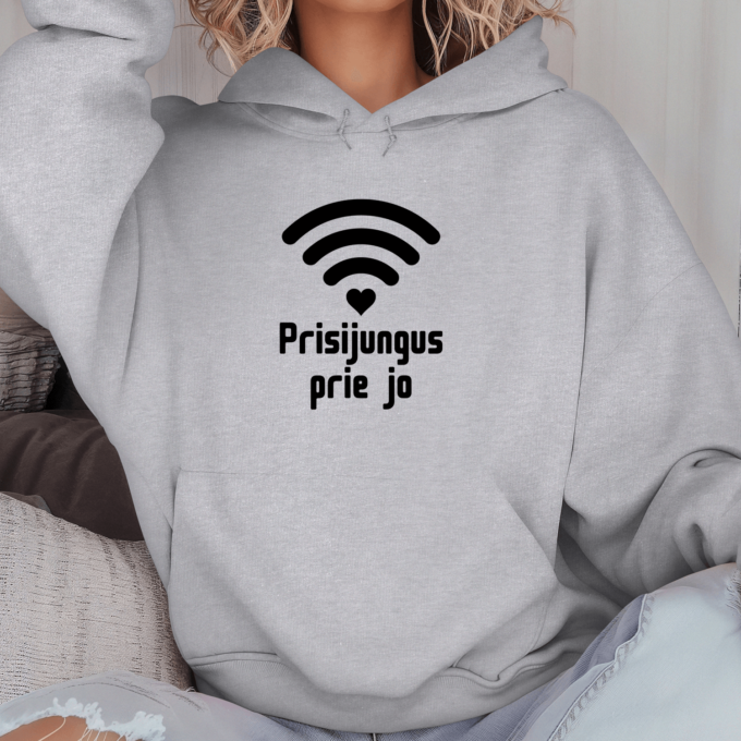 Unisex džemperis su spauda „Prisijungus prie jo“ - Image 3