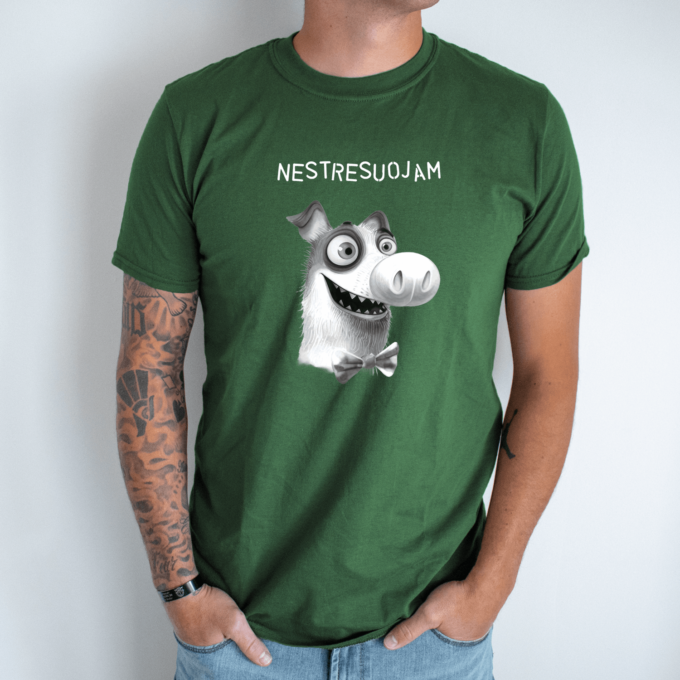 Unisex marškinėliai su spauda „Šunys nestresuoja“ - Image 12