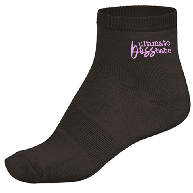 Kojinės su spauda „Ultimate boss babe“ - Image 2
