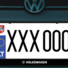 Kvadratinis numerių rėmelis „VOLKSKWAGEN"
