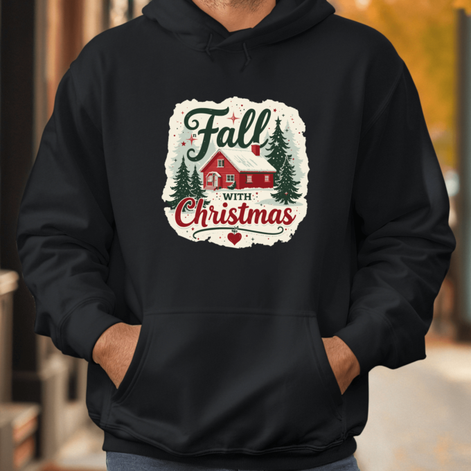 Unisex džemperis su spauda „Fall wiht Christmas“ - Image 10