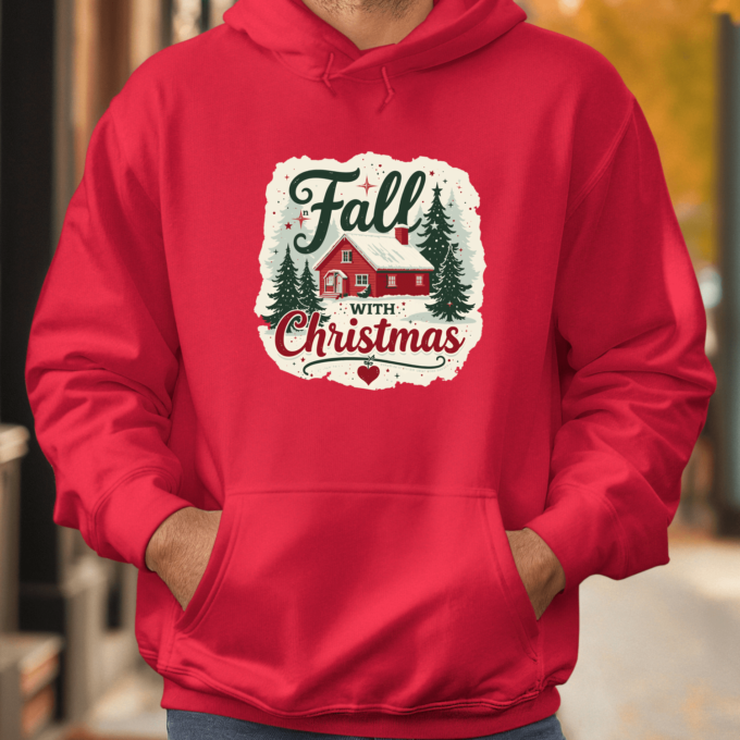 Unisex džemperis su spauda „Fall wiht Christmas“ - Image 9