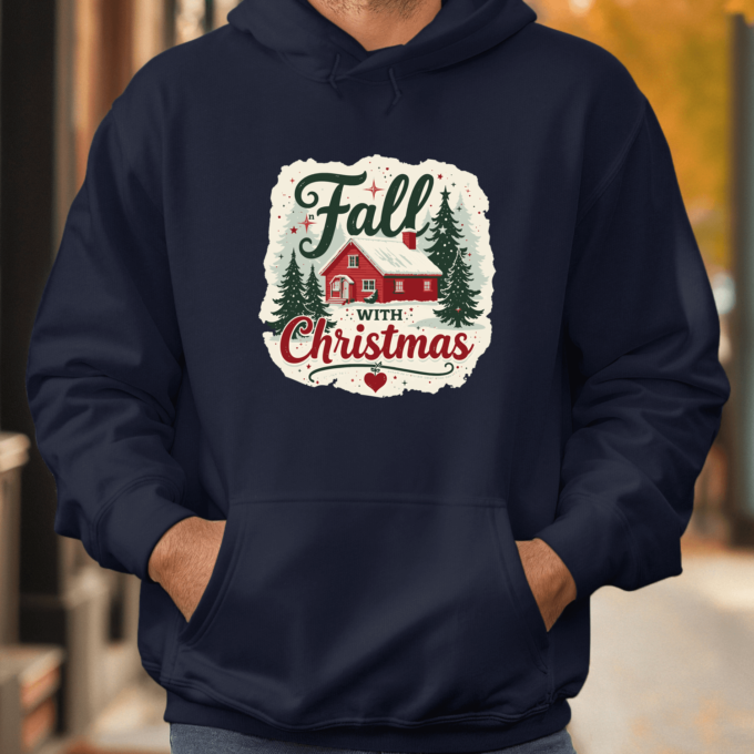 Unisex džemperis su spauda „Fall wiht Christmas“ - Image 8