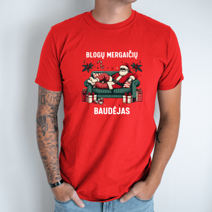 Unisex marškinėliai su spauda „Baudėjas“ - Image 5