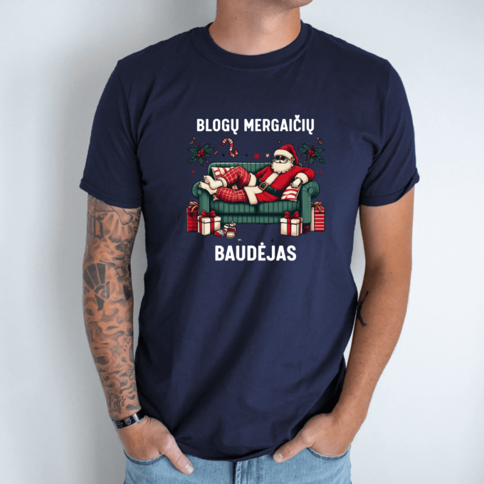Unisex marškinėliai su spauda „Baudėjas“ - Image 4