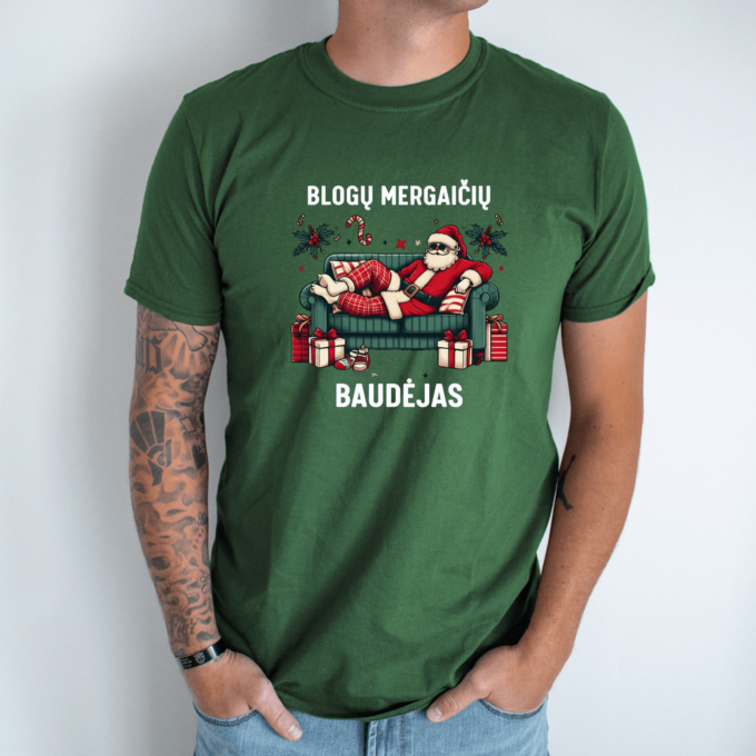 Unisex marškinėliai su spauda „Baudėjas“ - Image 3