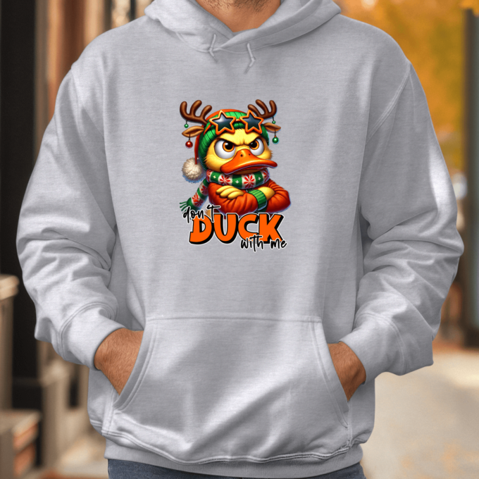 Unisex džemperis su spauda „Dont duck“ - Image 2