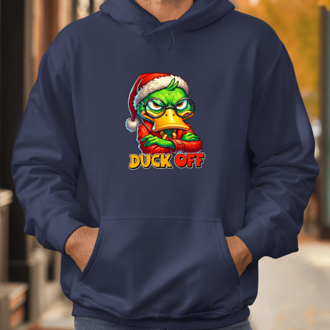 Unisex džemperis su spauda „Duck off“ - Image 5