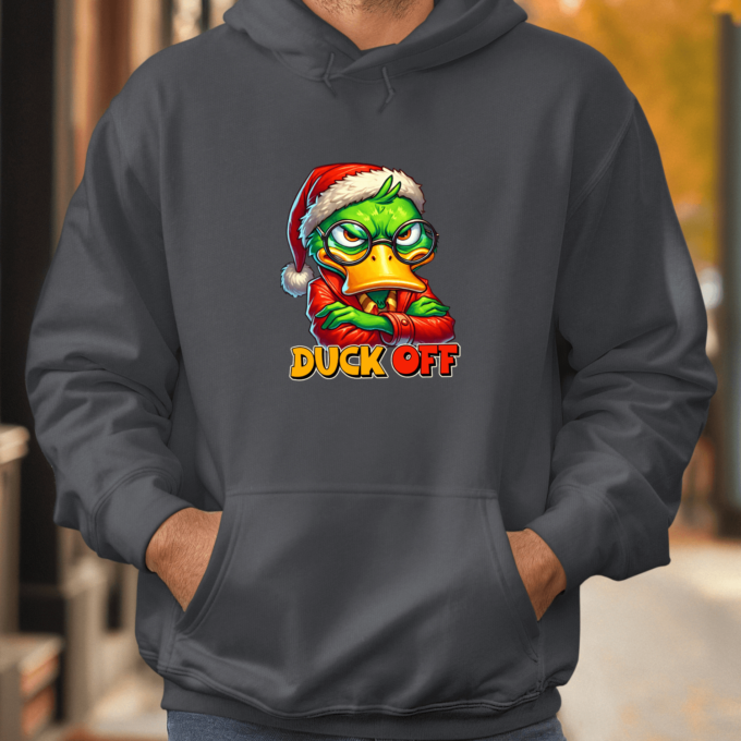 Unisex džemperis su spauda „Duck off“ - Image 4