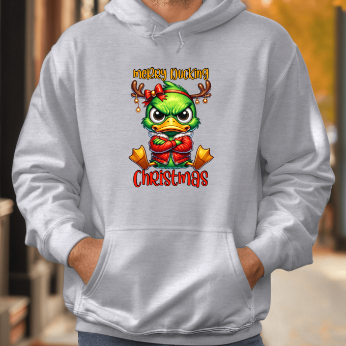 Unisex džemperis su spauda „Ducking Christmas“ - Image 2