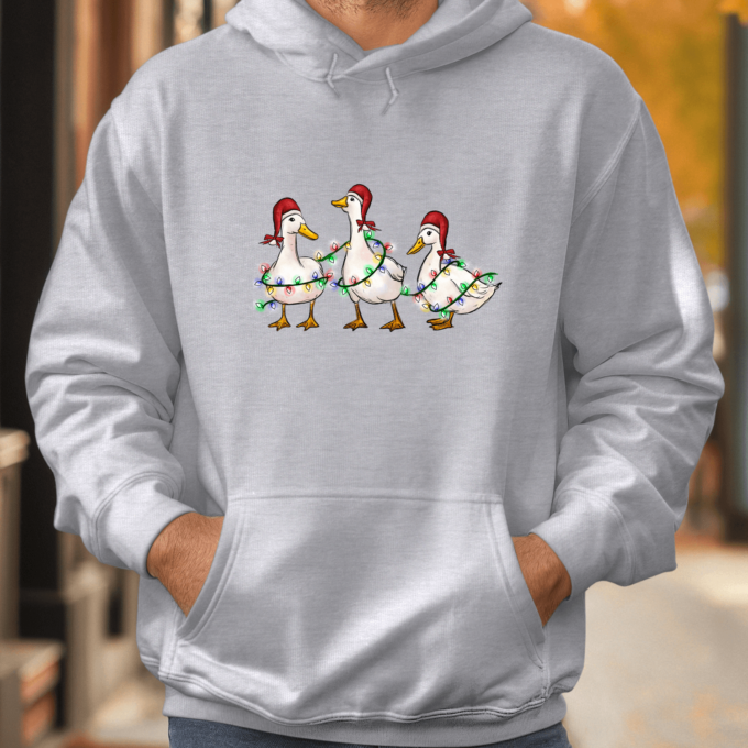 Unisex džemperis su spauda „Kalėdinės antis“ - Image 2