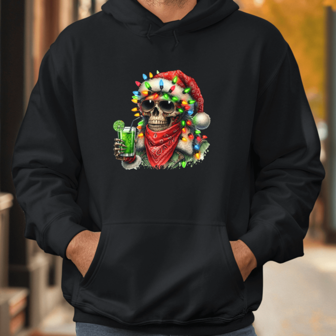 Unisex džemperis su spauda „Kalėdinis skeletas“ - Image 5