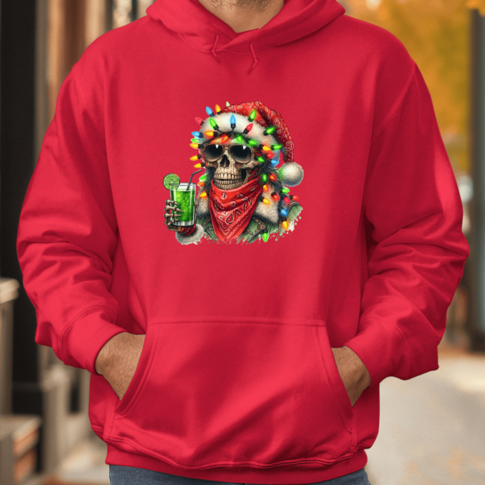 Unisex džemperis su spauda „Kalėdinis skeletas“ - Image 3