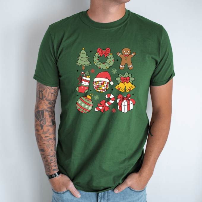 Unisex marškinėliai su spauda „Kalėdos jau čia pat“ - Image 4