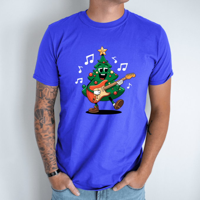Unisex marškinėliai su spauda „Roko Kalėdos“ - Image 6