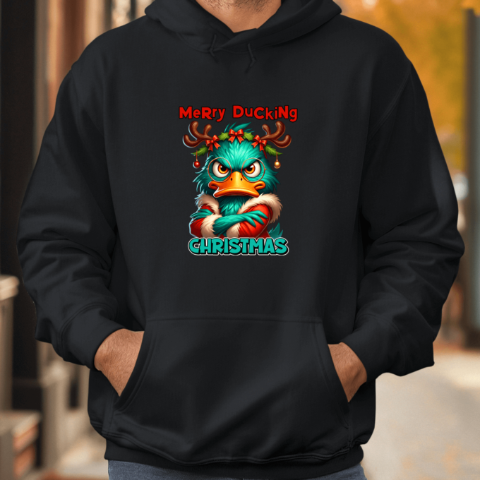 Unisex džemperis su spauda „Merry ducking christmas“ - Image 5