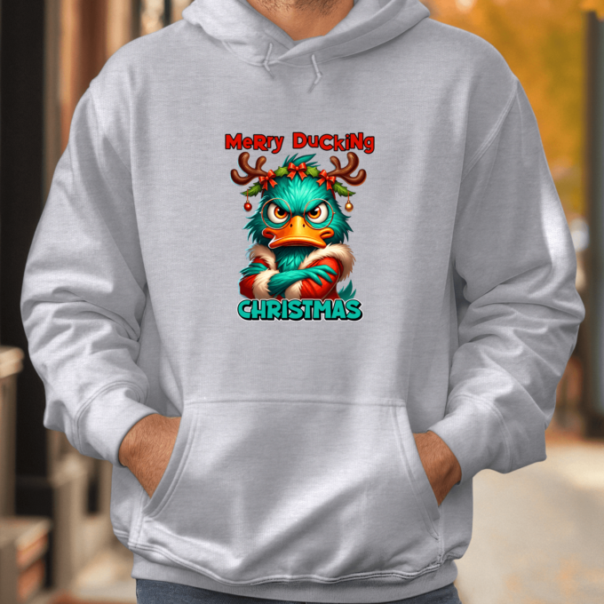 Unisex džemperis su spauda „Merry ducking christmas“ - Image 4
