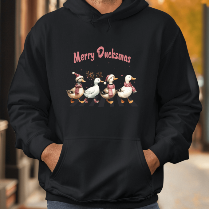 Unisex džemperis su spauda „Merry Ducksmas“ - Image 5