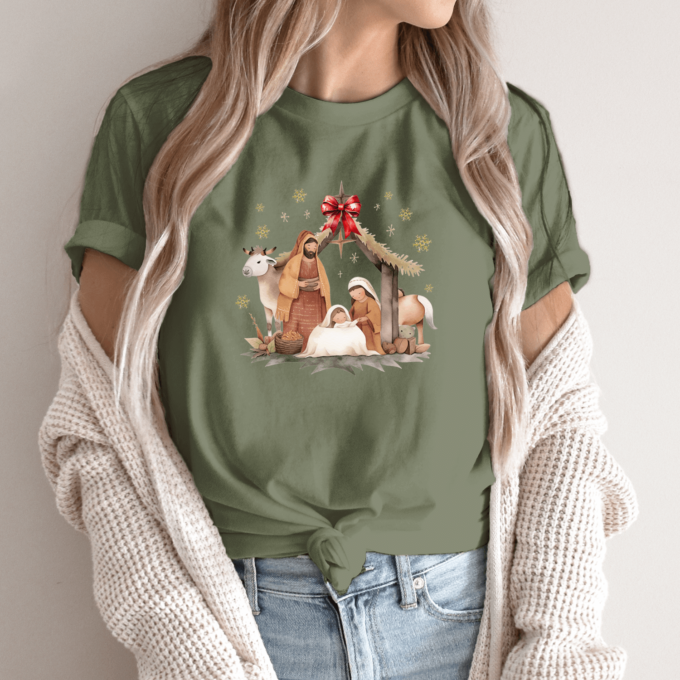 Unisex marškinėliai su spauda „Kristaus gimimas“ - Image 14