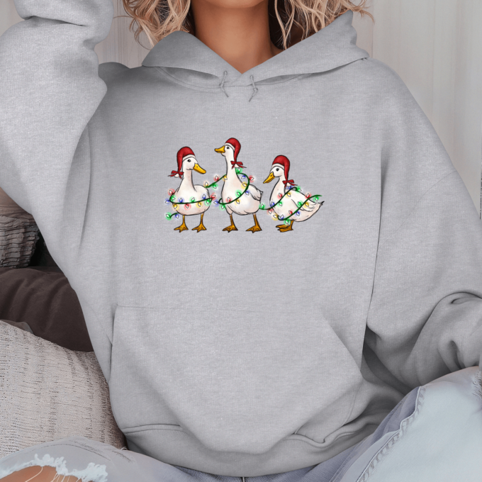 Unisex džemperis su spauda „Kalėdinės antis“ - Image 6