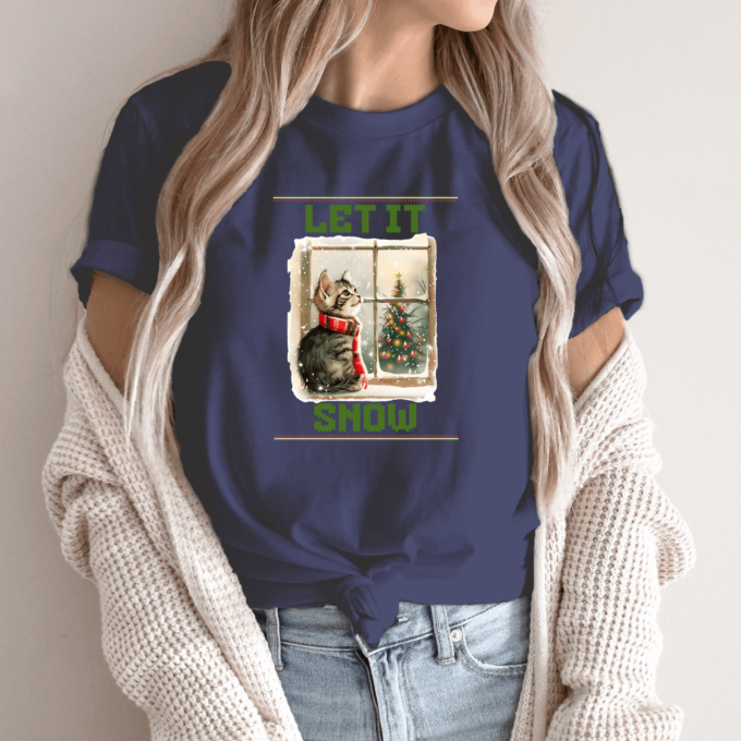 Unisex marškinėliai su spauda „Let it snow“ - Image 2