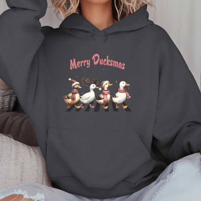 Unisex džemperis su spauda „Merry Ducksmas“ - Image 7