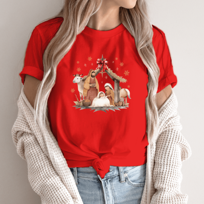 Unisex marškinėliai su spauda „Kristaus gimimas“ - Image 12