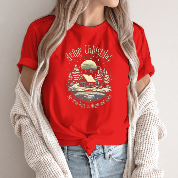 Unisex marškinėliai su spauda „May your days be merry“ - Image 11