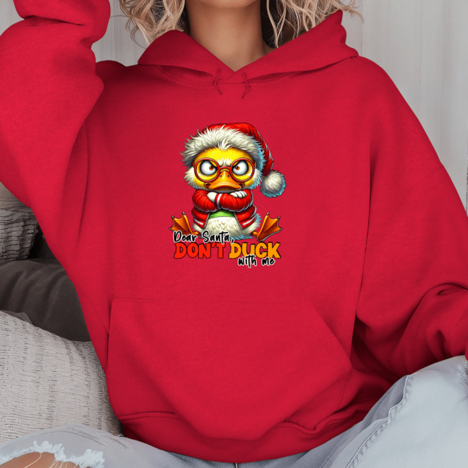 Unisex džemperis su spauda „Santa, dont duck with me“ - Image 9