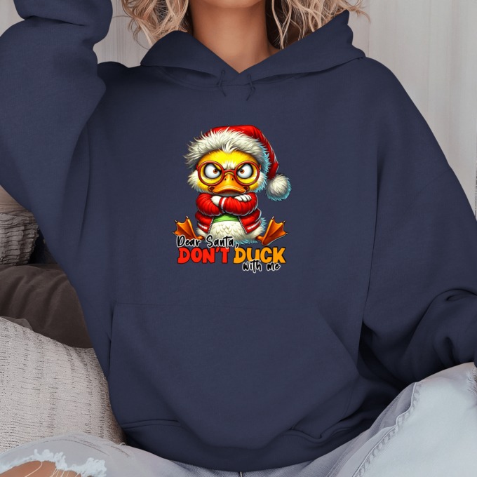 Unisex džemperis su spauda „Santa, dont duck with me“ - Image 8