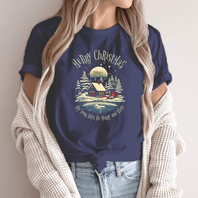 Unisex marškinėliai su spauda „May your days be merry“ - Image 10