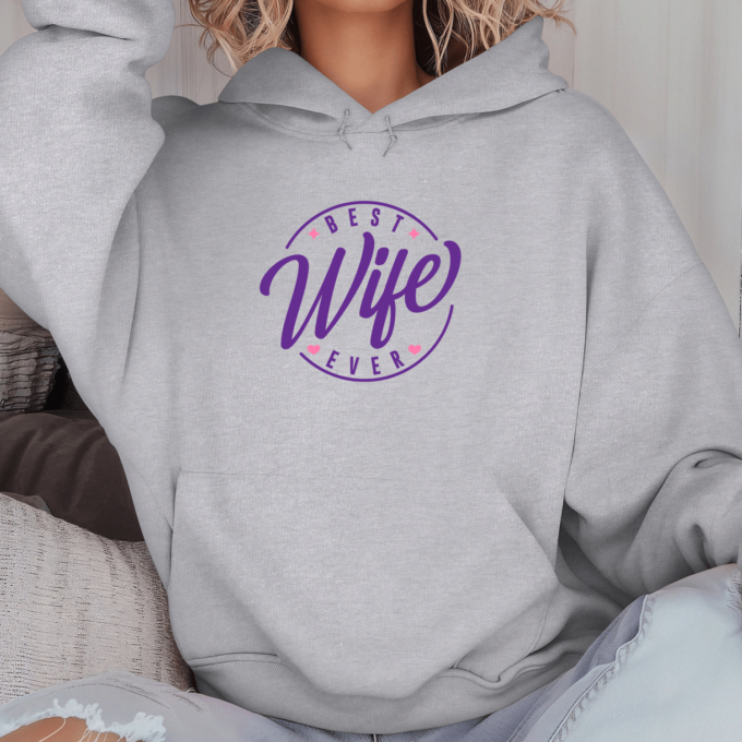 Unisex džemperis su spauda „Best wife ever“ - Image 2