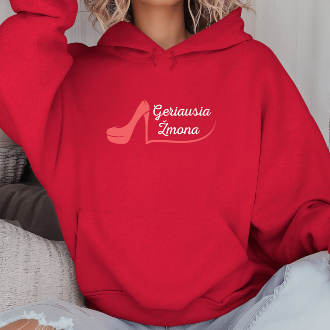 Unisex džemperis su spauda „Geriausia žmona“ - Image 3