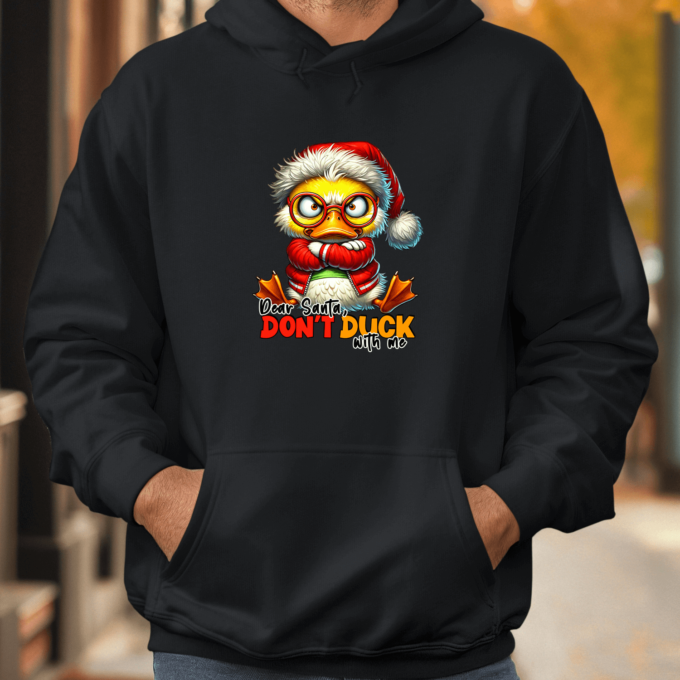 Unisex džemperis su spauda „Santa, dont duck with me“ - Image 5