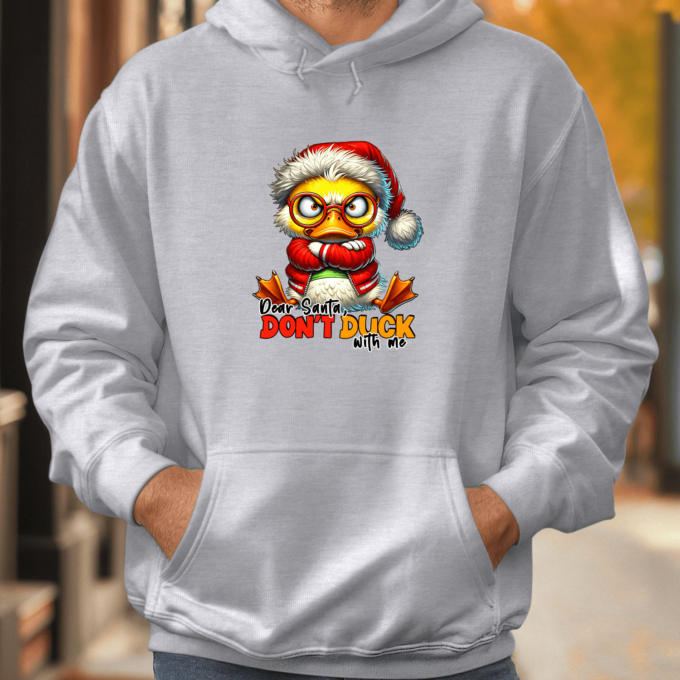 Unisex džemperis su spauda „Santa, dont duck with me“ - Image 2