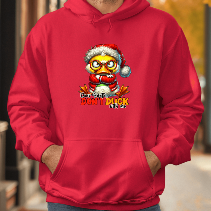Unisex džemperis su spauda „Santa, dont duck with me“ - Image 4