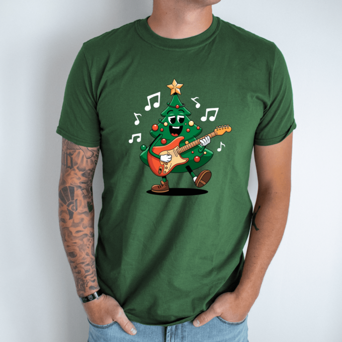 Unisex marškinėliai su spauda „Roko Kalėdos“ - Image 7