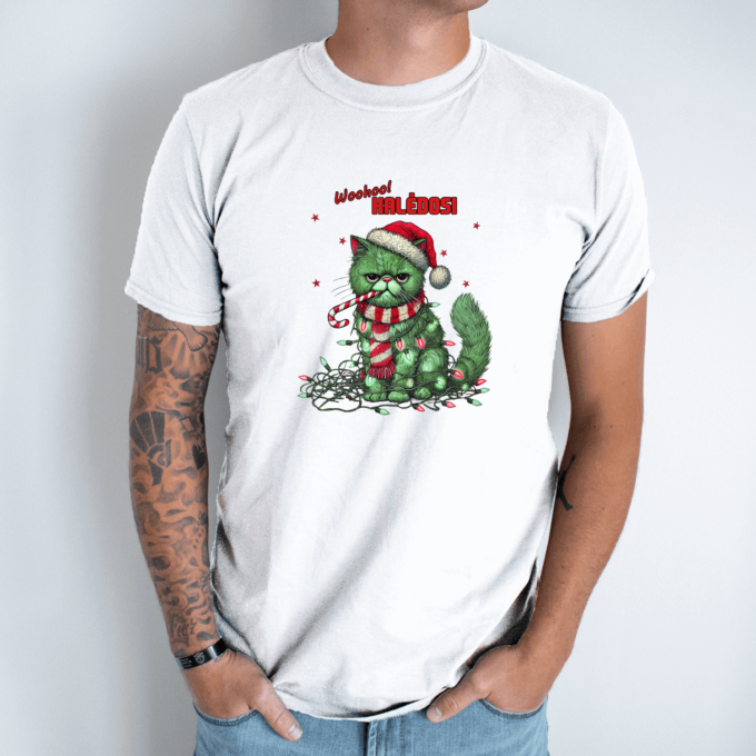 Unisex marškinėliai su spauda „Woohoo Kalėdos “