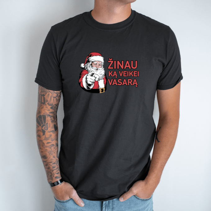 Unisex marškinėliai su spauda „Žinau ką veikei vasarą“ - Image 3
