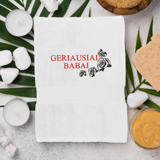 Rankšluostis „Geriausiai babai“ - Image 2