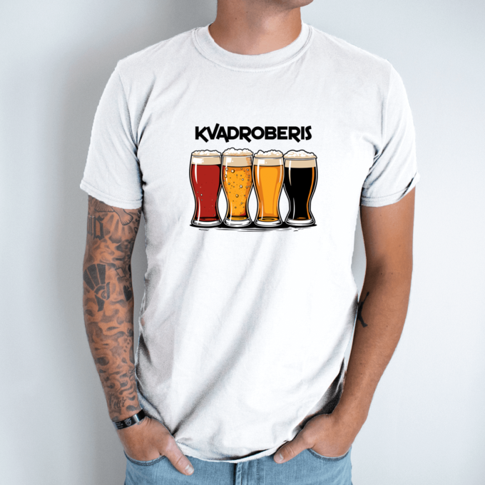 Unisex marškinėliai su spauda „Kvadroberis“ - Image 2