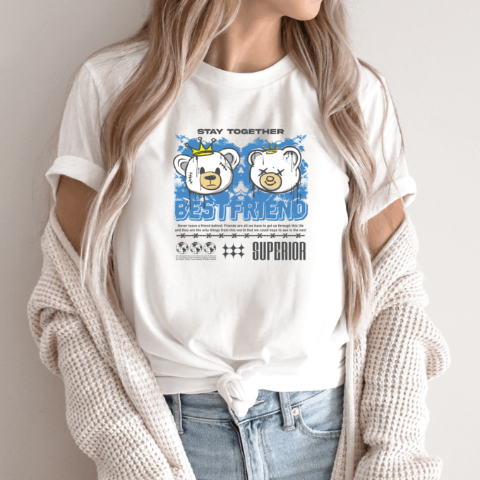 Unisex marškinėliai su spauda „Stay together“ - Image 2