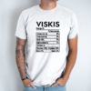 Unisex marškinėliai su spauda „Viskio mitybos faktai“ - Image 2