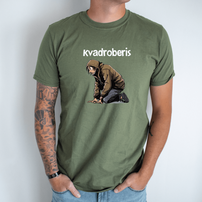 Unisex marškinėliai su spauda „As kvadroberis“ - Image 2