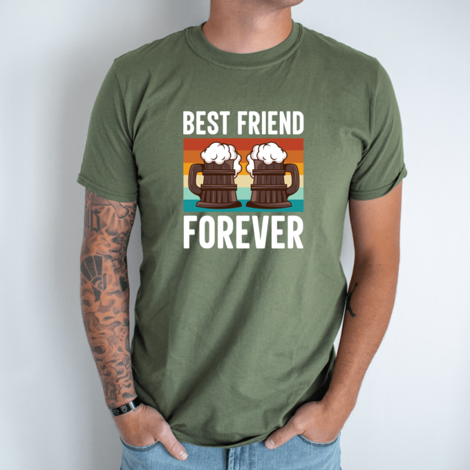 Unisex marškinėliai su spauda „Best friends forever“ - Image 4