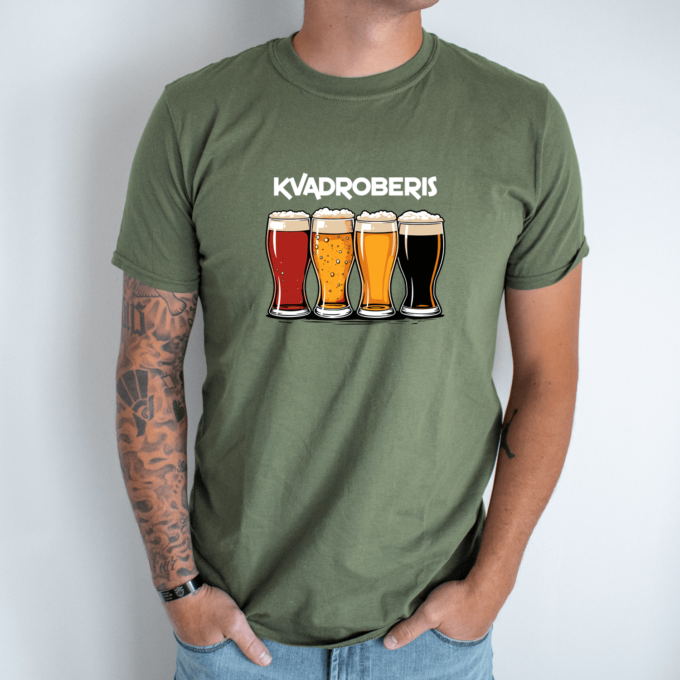 Unisex marškinėliai su spauda „Kvadroberis“ - Image 4