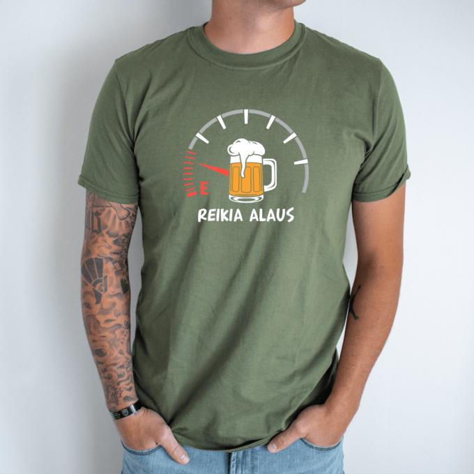 Unisex marškinėliai su spauda „Reikia alaus“ - Image 2